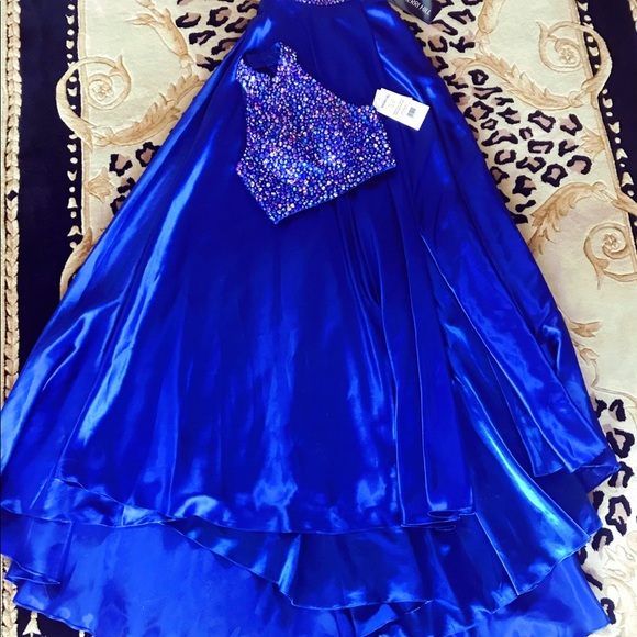 NWT Sherri Hill Style 11330 Royal Prom Dress - Picture 3 of 6